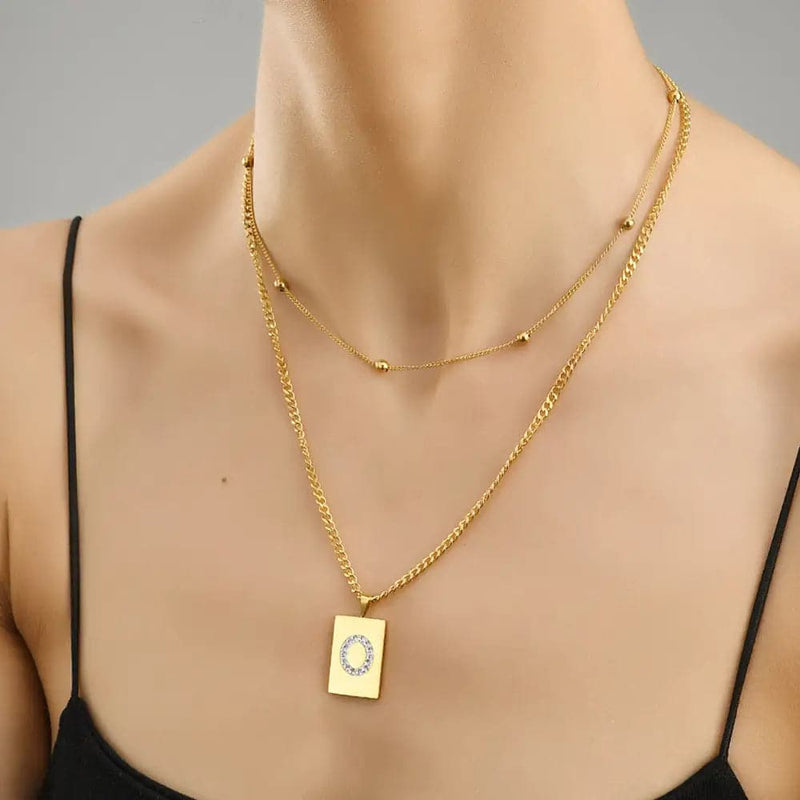 Sero Letter-o Necklace Gold - Necklace | L’amotion