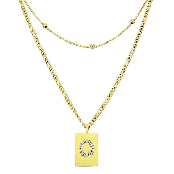 Sero Letter-o Necklace Gold - Necklace | L’amotion