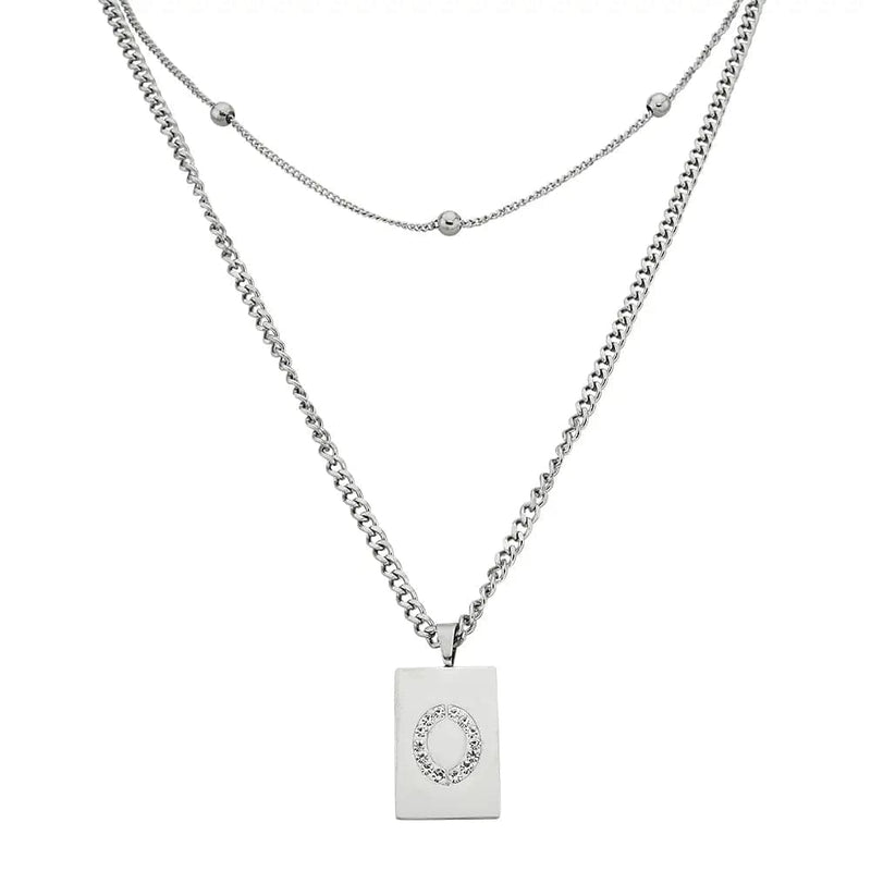 Sero Letter-o Necklace Silver - Halsketten | L’amotion