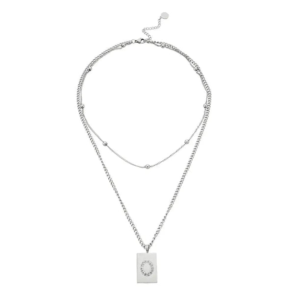 Sero Letter-o Necklace Silver - Halsketten | L’amotion