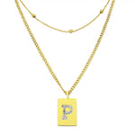 Sero Letter-p Necklace Gold - Necklace | L’amotion
