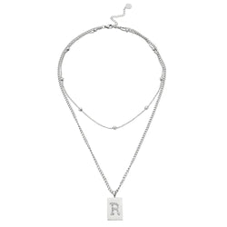 Sero Letter-r Necklace Silver - Halsketten | L’amotion