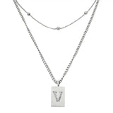 Sero Letter-v Necklace Silver - Halsketten | L’amotion