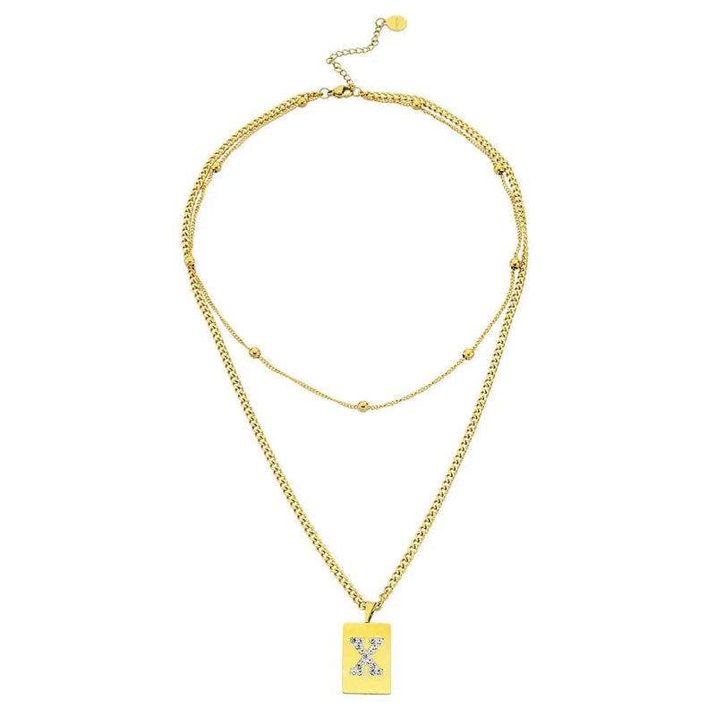 Sero Letter-x Necklace Gold - Necklace | L’amotion