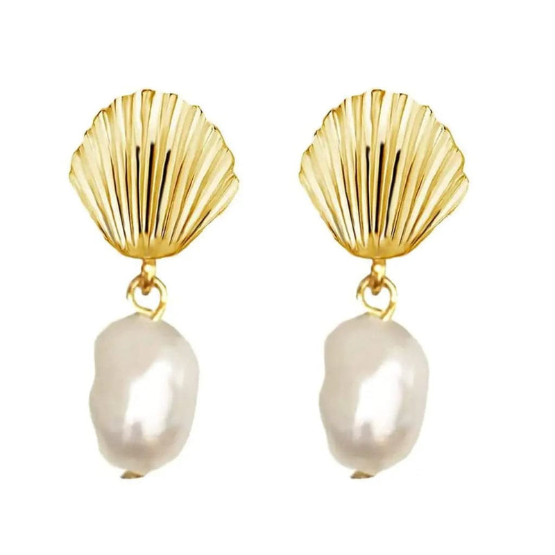 Shell Freshwater Pearl Drop Earrings - Ohrringe | L’amotion