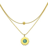 Stonc Necklace Gold - Halsketten | L’amotion